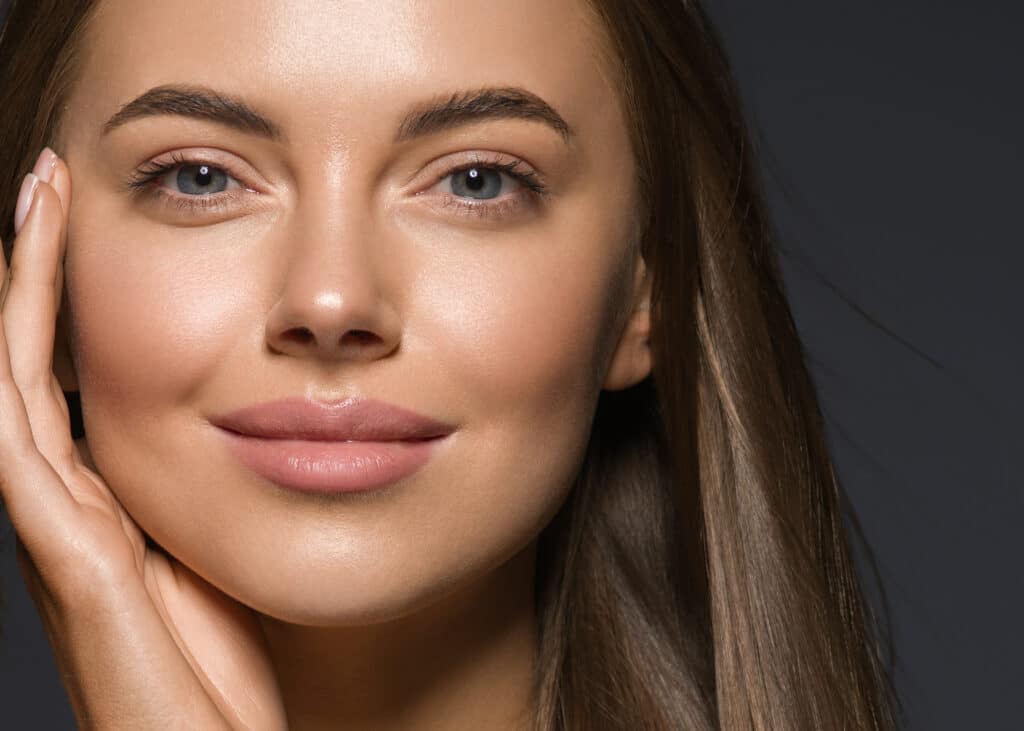 Woman with beautiful upper lip after getting a lip lift